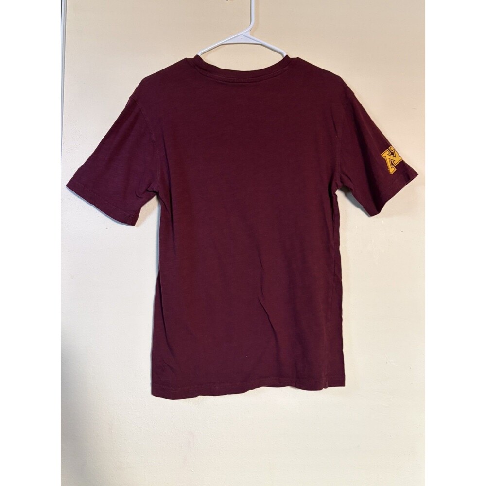Minnesota Golden Gophers Maroon & Gold Short Sleeve Small T-Shirt 100% cottton - Picture 2 of 4